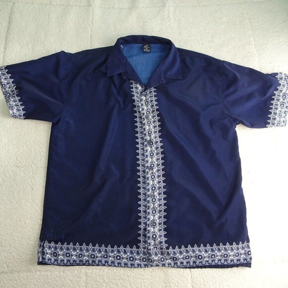 Claudio Nucci Fancy Oriental Graphic Shirt X-Large - Picture 1 of 5